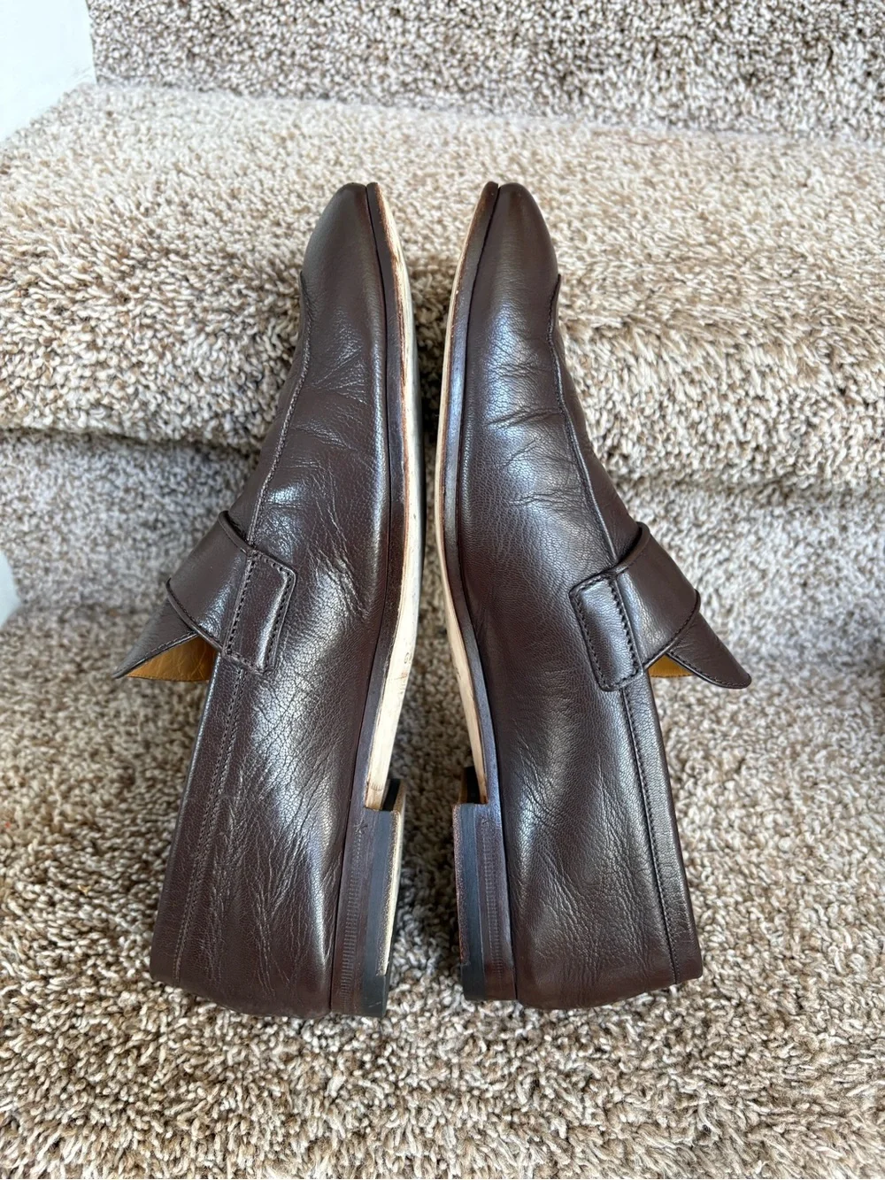 Gucci Marmot Men’s Dark Brown Leather Double GG Penny Loafers